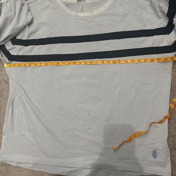 Free People Post Up Layer long sleeve shirt M oversized Crewneck stripe workout - Picture 5 of 7